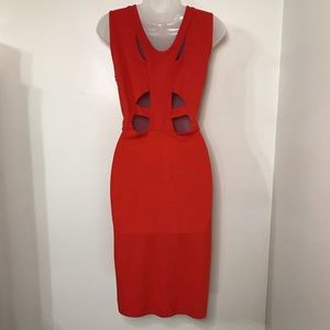 French Connection Orange midi dress